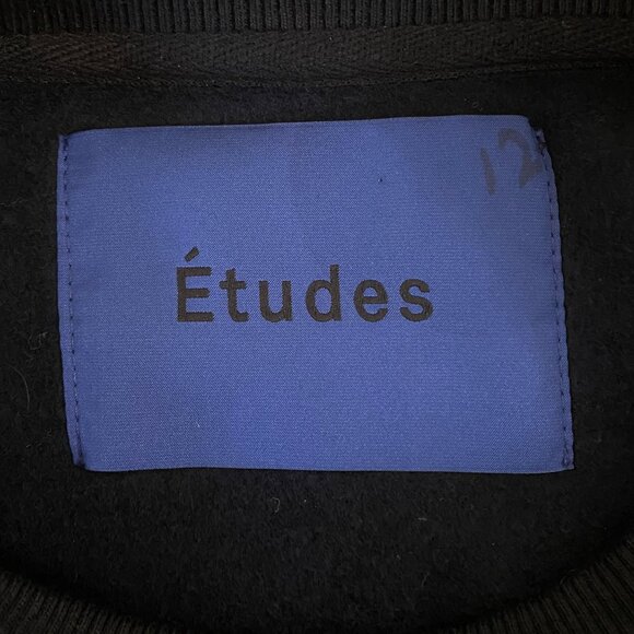 Études Printed Crewneck V Sweatshirt Pullover Black Men's Size Medium Streetwear - Picture 8 of 11